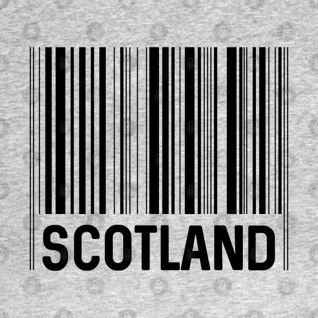 Scotland Bar Code Design (Black) by MacPean